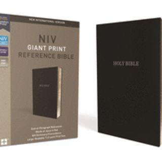 NIV Giant Print Reference Bible Leather-Look Red Letter