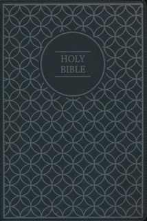 NIV Large Print Thinline Bible Gray/Black Imitation Leather