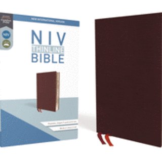 NIV Thinline Bible Burgundy Bonded Leather