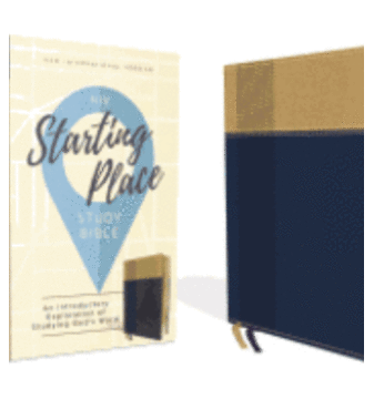 NIV Starting Place Study Bible, Leathersoft, Blue/Tan, Comfort Print: An Introductory Exploration of Studying God's Word
