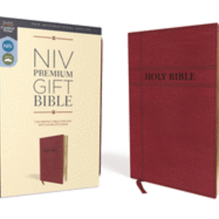 NIV Premium Gift Bible, Leathersoft, Burgundy, Red Letter Edition, Comfort Print