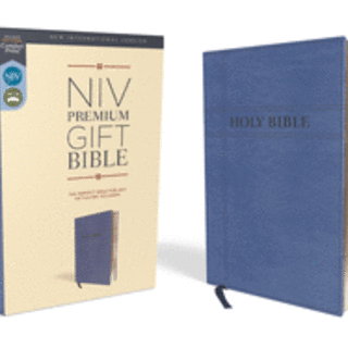 NIV Premium Gift Bible, Leathersoft, Navy, Red Letter Edition, Comfort Print