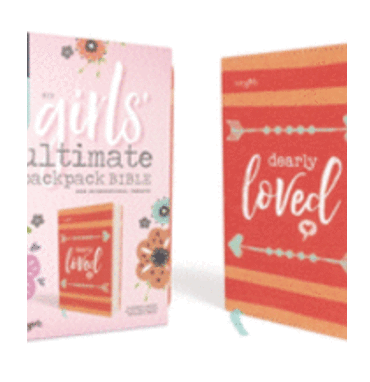 NIV Girls' Ultimate Backpack Bible, Faithgirlz Edition, Compact, Flexcover, Coral, Red Letter Comfort Print