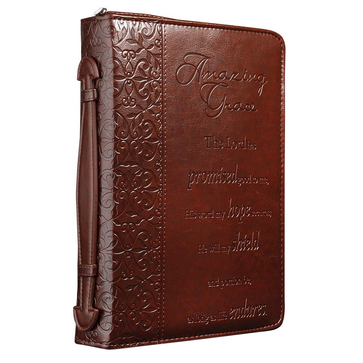 Amazing grace lux leather large bible cover