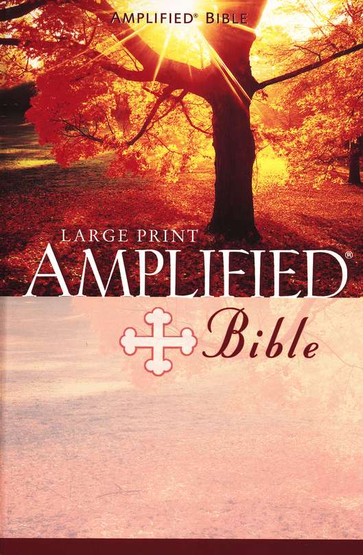 Amplified Bible Large Print, Bonded Leather Burgundy