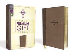 NRSV Premium Gift Bible, Leathersoft, Brown, Comfort Print