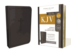KJV, Reference Bible, Compact, Large Print, Imitation Leather, Black, Red Letter Edition