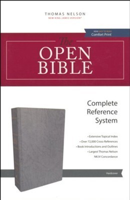 The NKJV Open Bible, Hardcover, Red Letter Edition, Comfort Print