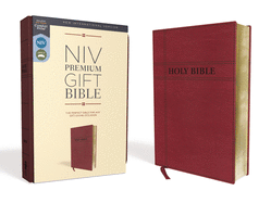 NIV Premium Gift Bible, Leathersoft, Burgundy, Red Letter Edition, Comfort Print
