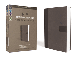 NIV Super Giant Print Reference Bible, Giant Print, Imitation Leather, Gray, Red Letter Edition (Special)