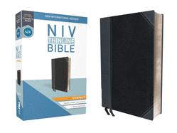 NIV Thinline Bible, Compact, Imitation Leather, Black/Gray, Red Letter Edition (Special)