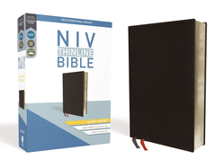 NIV Thinline Bible, Giant Print, Bonded Leather, Black, Red Letter Edition (Special)