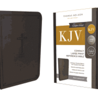 KJV, Reference Bible, Compact, Large Print, Imitation Leather, Black, Red Letter Edition